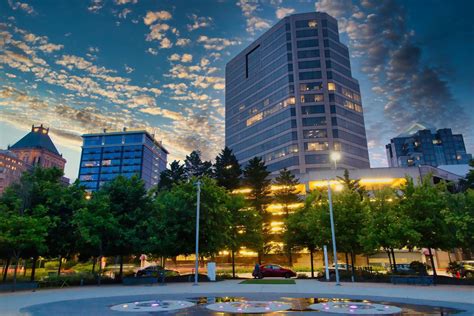 Night view of downtown Greensboro, North Carolina 3247676 Stock Photo ...