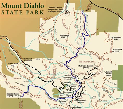 Mount Diablo State Park Map