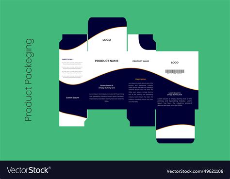 Product packaging template design Royalty Free Vector Image