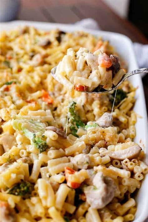 Creamy Chicken and Mushroom Macaroni Cheese Bake