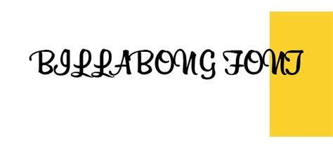 Billabong Font Free Download