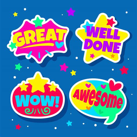 Teacher Reward Stickers 230191 Vector Art at Vecteezy