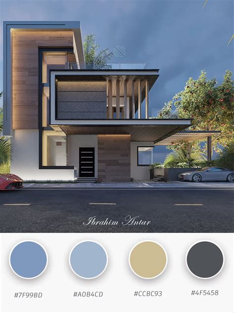 Exterior Color Palette for Modern villa | Maison, Façade