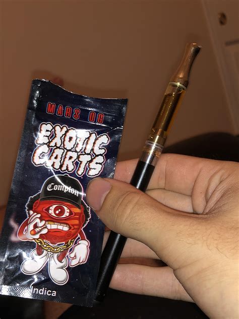 Enjoying this delicious mars og cartridge from Exotic Carts. 80-85% THC ...