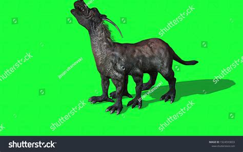 3d Illustration Fantasy Beast Green Screen Stock Illustration ...