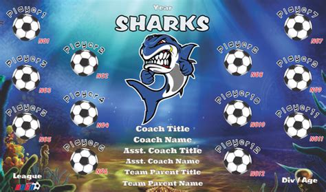 Sharks Soccer Team Banner Design Your Own - Teamsbanner