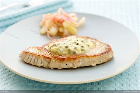 Grilled Tuna Steak with Lemon-Caper Butter Recipe