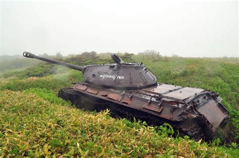 Abandoned tanks on Shikotan Island · Russia Travel Blog