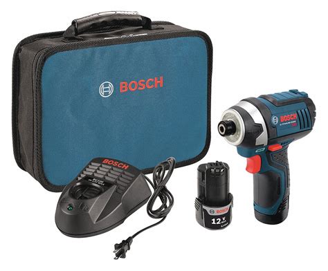 BOSCH Cordless, Impact Driver, 1/4 in Hex, 12V DC, 930 in-lb Max ...