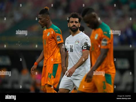 Douala, Cameroon, January, 26, 2022: Mohamed Salah (captain) of Egypt ...