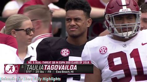 Taulia Tagovailoa 2019 Spring Game Highlights ᴴᴰ (Full Coverage) - YouTube