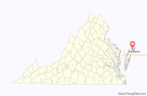 Map of Horntown CDP, Virginia