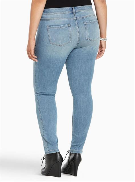 Plus Size - Torrid Premium Stretch Luxe Skinny Jeans - Light Wash - Torrid