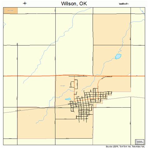 Wilson Oklahoma Street Map 4081500