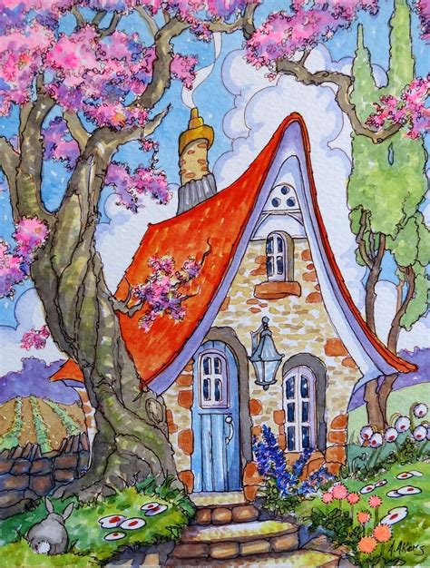 Divinely Downsized Cottage print from original Storybook | Etsy in 2021 | Cottage prints ...