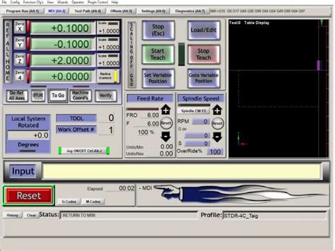 Mach3 tutorial for beginners - includes keyboard shortcuts