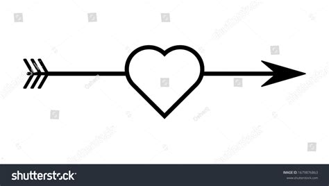 Heart Arrow Symbol Love Arrow Cupid Stock Vector (Royalty Free ...