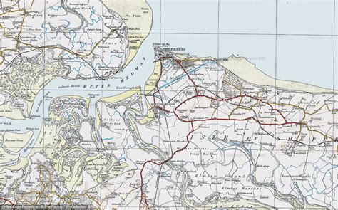 Historic Ordnance Survey Map of Queenborough, 1921