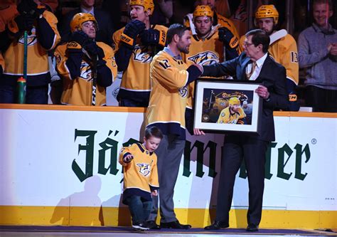 Former Predators Captains Shea Weber, Kimmo Timonen, Mike Fisher, and ...