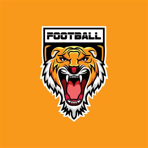 tiger football classic logo 33517328 Vector Art at Vecteezy