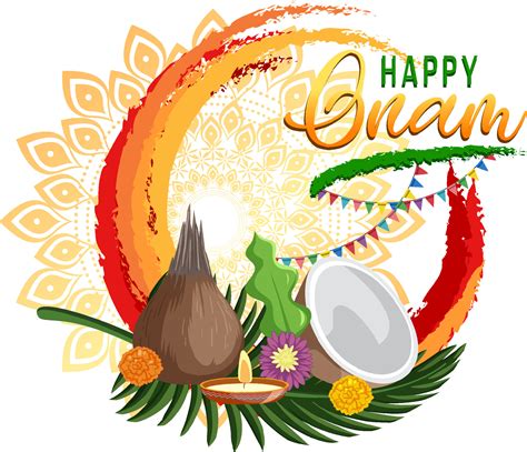 Onam Hindu harvest festival poster 7141463 Vector Art at Vecteezy