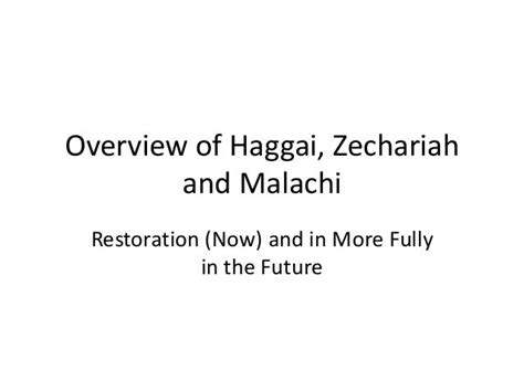 Book Of Haggai Summary : Book Of Haggai American Standard Version Free ...