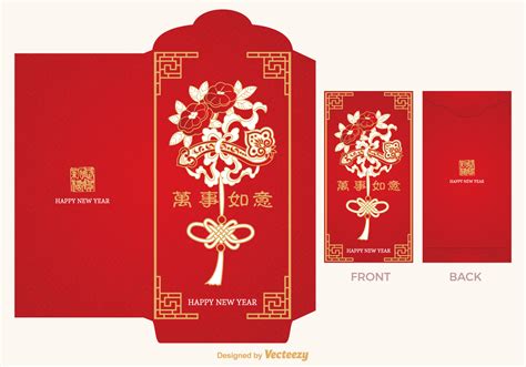 Chinese Red Packet Vector Template 123267 Vector Art at Vecteezy