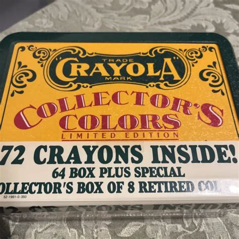 VTG CRAYOLA 1990 Collectors Colors Limited Edition Tin 64 Total Crayons Retired $49.99 - PicClick