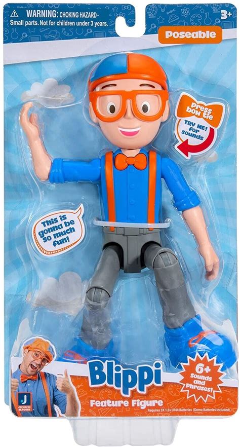 Blippi Feature Talking Figure, 9-inch Articulated Toy with 8 Sounds and Phrases | eBay