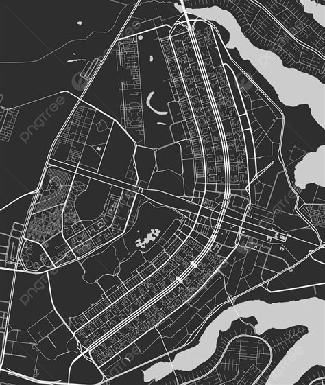 Vector Grayscale Poster Of Brasilias Urban Street Map Vector, Borough, Road, Travel PNG and ...