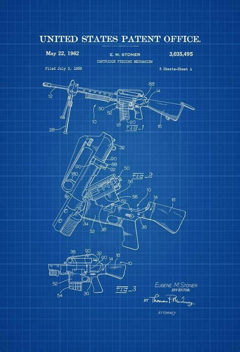 Law Enforcement Gifts, Gun Art, Patent Office, Patent Drawing, Ui Inspiration, Cool Inventions ...