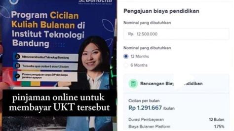 FAKTA Mahasiswa ITB Bisa Bayar UKT Pakai Pinjol, Pihak Kampus Buka Suara: Menguntungkan ...