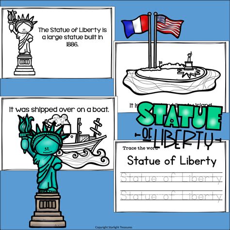 Statue of Liberty Mini Book for Early Readers: American Symbols – Starlight Treasures LLC