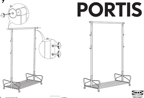 Ikea Portis Clothes Rack Assembly Instruction