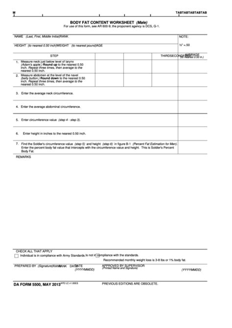 Fillable Da Form 5500 - Apd - Army printable pdf download