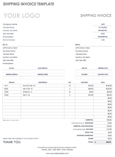 Free Shipping and Packing Templates | Smartsheet