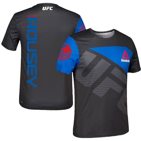 Reebok UFC Black/Blue Ronda Rousey Jersey