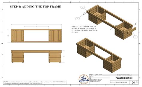 DIY Planter Bench Plans Easy Weekend Project Make From - Etsy