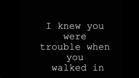 I Knew You Were Trouble- Taylor Swift {Lyrics} - YouTube