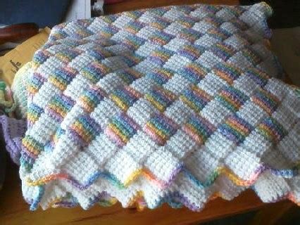 Sunflower Mallory: Tunisian Crochet Entrelac Style Baby Blanket