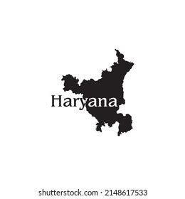 Haryana Map Black Lettering Design On Stock Vector (Royalty Free) 2148617533 | Shutterstock