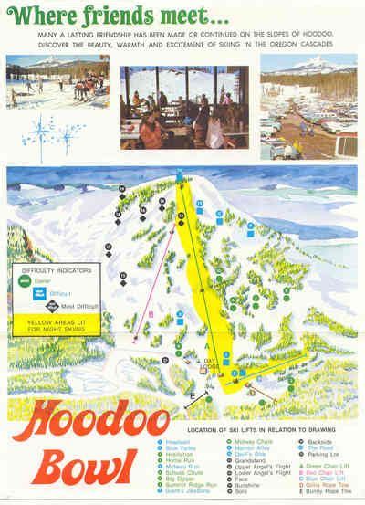 Hoodoo Ski Area 1979 Trail Map