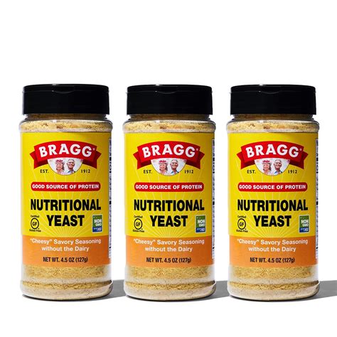 Bragg – Condimento nutritivo con levadura – Copos de queso vegano sin gluten Buena fuente de ...