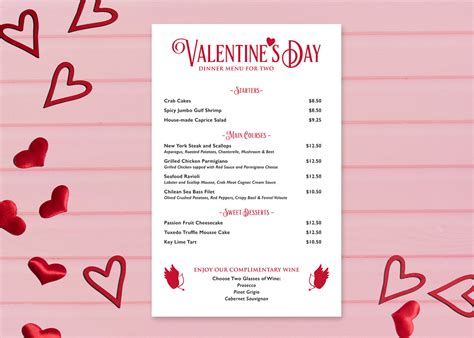 Valentine's Day Menu Designs :: Behance