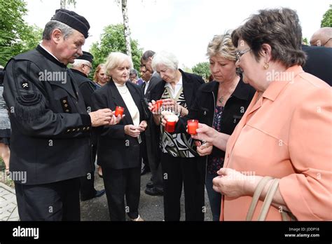 Commemorative act for victims of June 1945 massacre in which 265 Germans, Slovaks and Hungarians ...