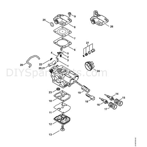 Stihl MS 251 Chainsaw (MS251 CBE 2-Mix) Parts Diagram, Carburetor C1Q-S295