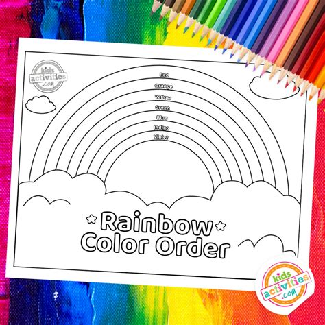 Rainbow Color Order Coloring Activity You Can Print