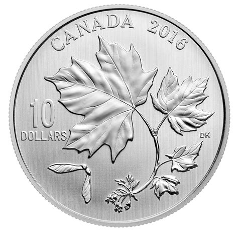 Canadian Maple Leaves 1/2 oz. Fine Silver Coin (2016) | The Royal ...