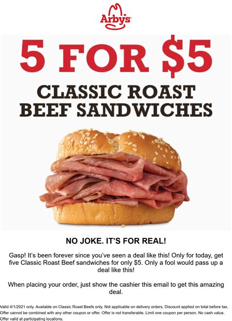 Printable Arby's Coupons