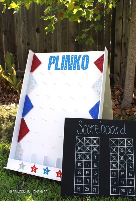 DIY Backyard Plinko Party Game - Happiness is Homemade